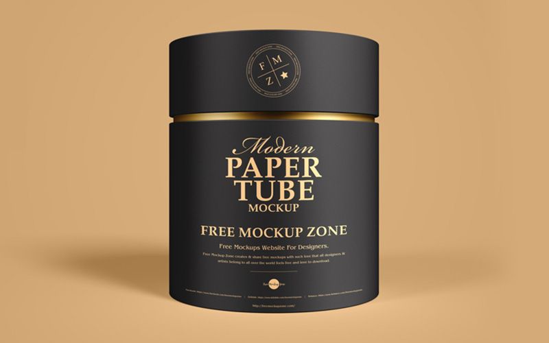 Free PSD Modern Paper Tube Mockup 2