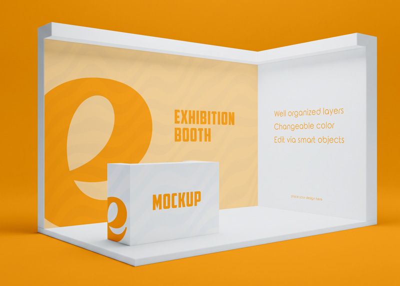 Free Exhibition Booth Mockup