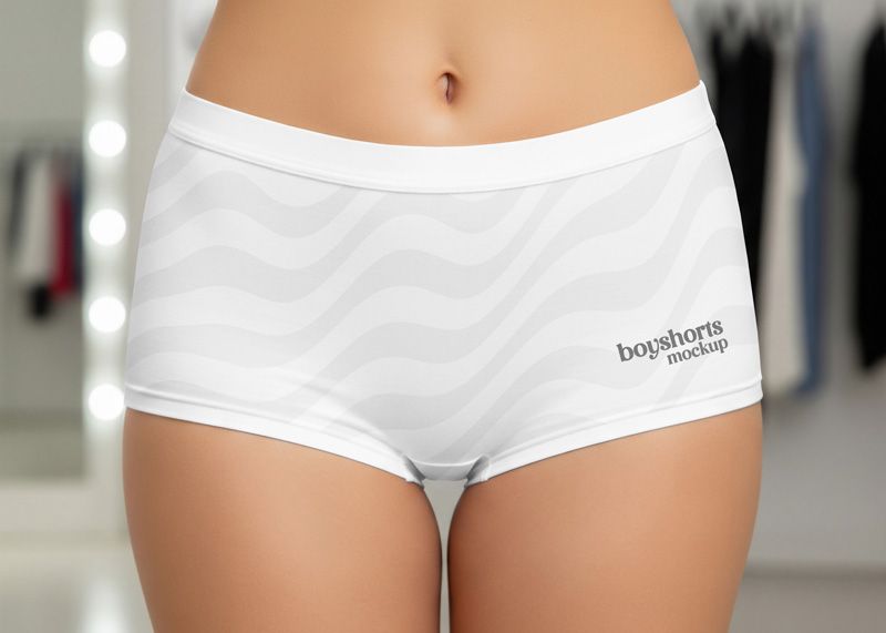Free Women’s Boyshorts Mockup