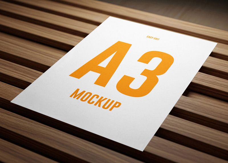 Free Brand A3 Poster Mockup