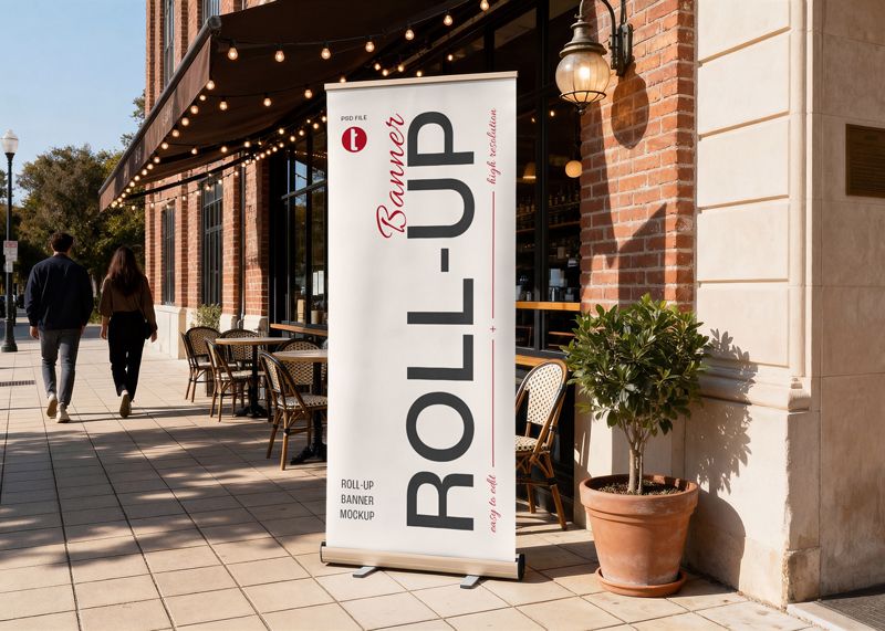 Free Roll-up Banner Mockup