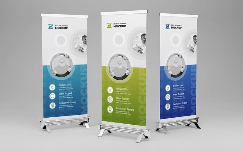 Free Roll-up Banner Mockup 2