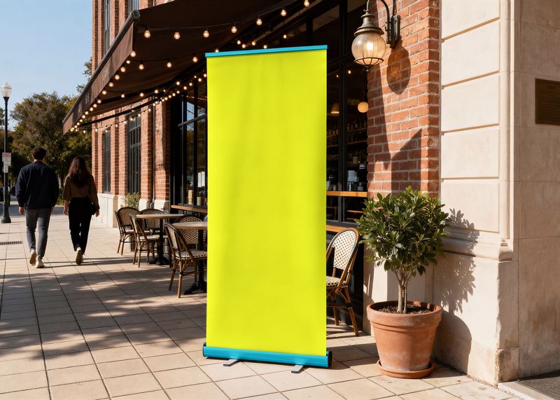 Free Roll-up Banner Mockup Edit Colors