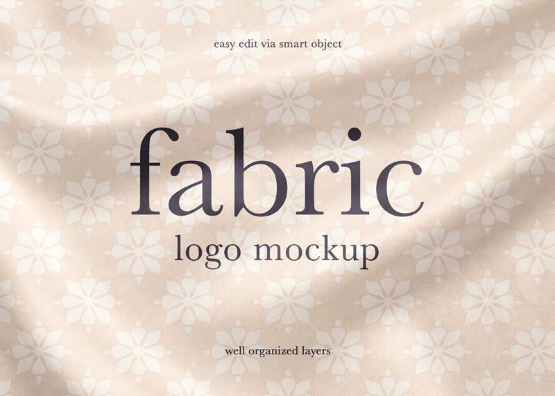 Free Fabric Logo Mockup Template