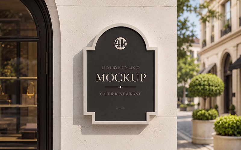 Free Luxury Realistic Logo Mockup
