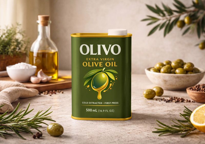 Oil Tin Can Mockup