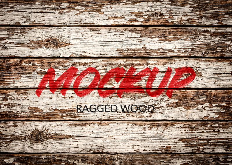 Free Ragged Wood Logo Mockup