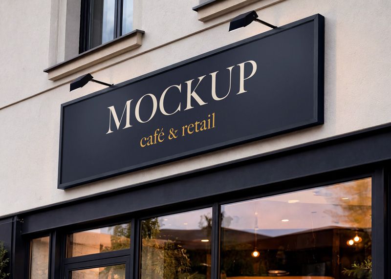 Free Storefront Facade Logo Mockup