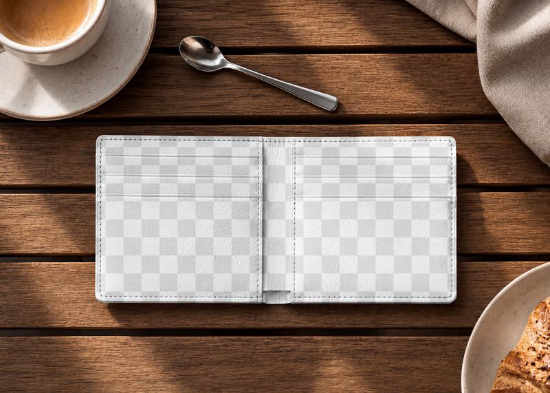 Free Open Wallet Mockup Easy Edit