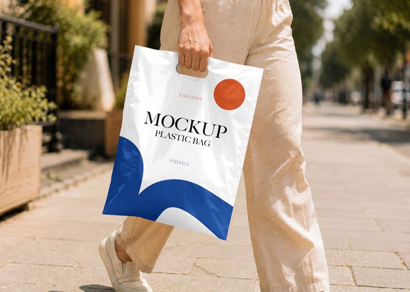 Free Plastic Bag Mockup