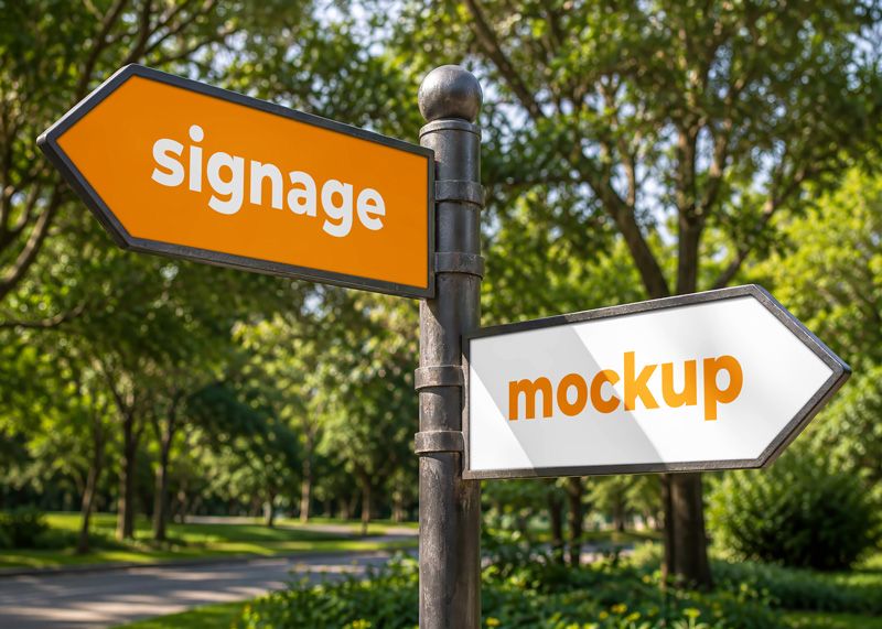 Free Wayfinding & Signage PSD Mockup