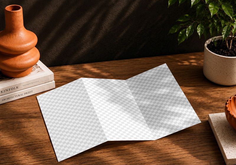 US Tri-Fold Flyer Mockup Easy Edit