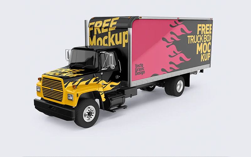 Ford Box Truck Free Mockups 1