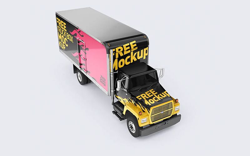 Ford Box Truck Free Mockups 3