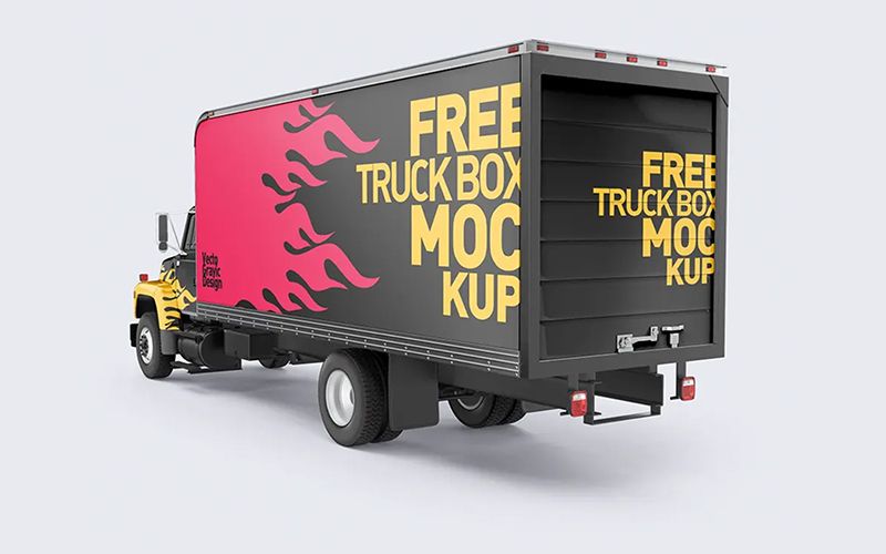 Ford Box Truck Free Mockups 4