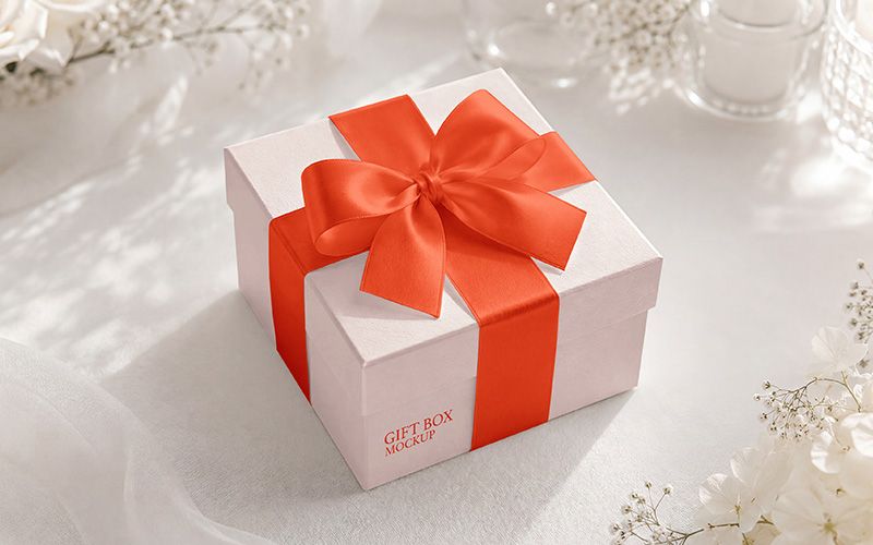 Square Gift Box / Package Mock-Up 1
