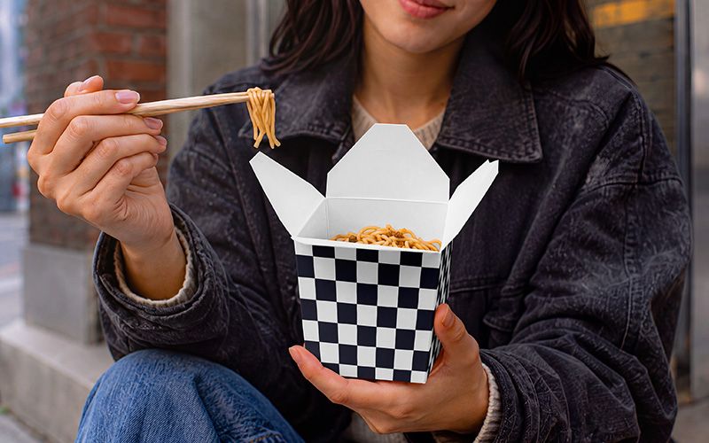 Free Chinese Food Packaging Box Mockup Easy Edit