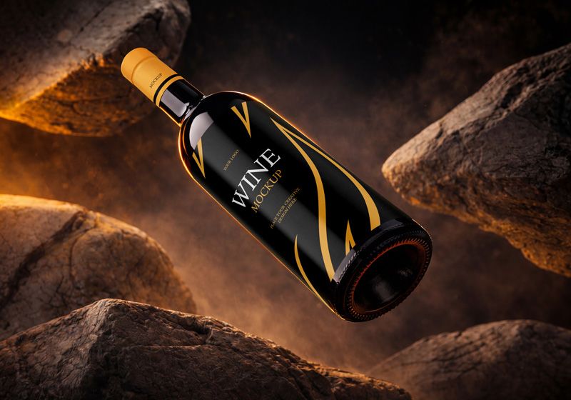 Wine Bottle Mockup