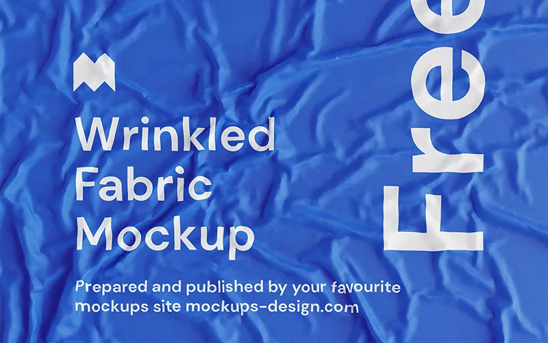 Free Wrinkled Fabric Mockup 1