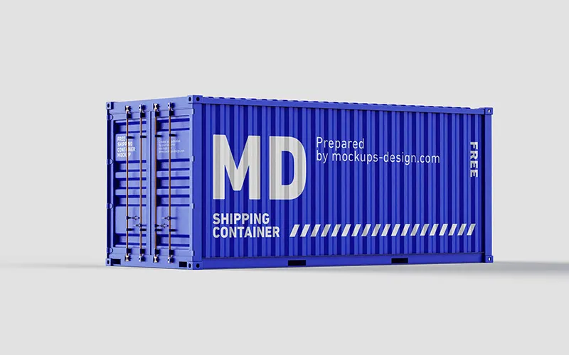 Free Shipping Container Mockup 2
