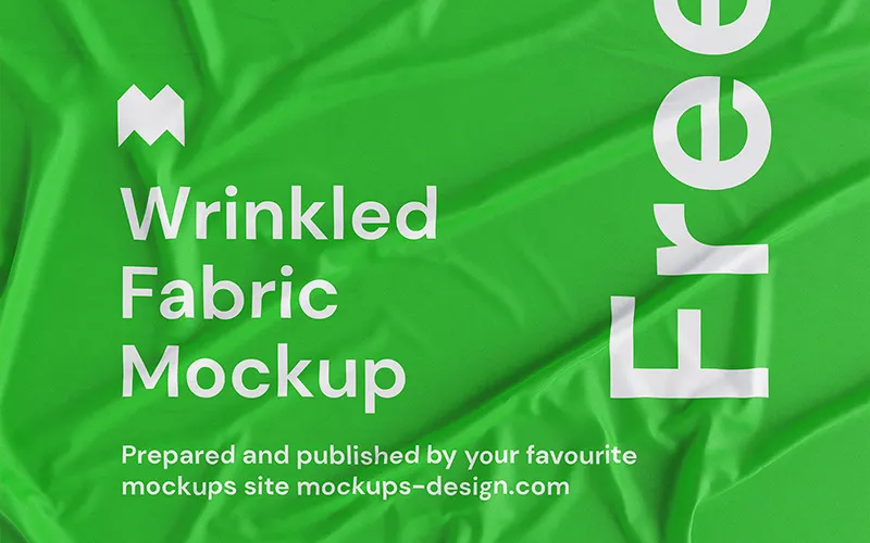 Free Wrinkled Fabric Mockup 2