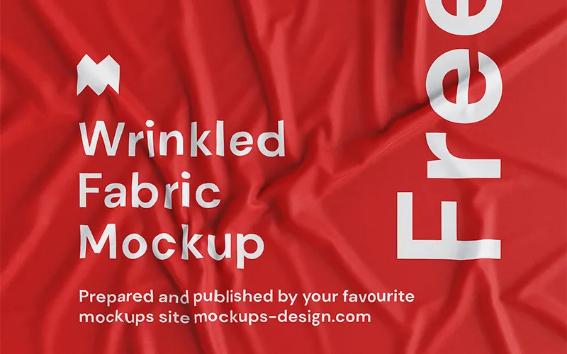 Free Wrinkled Fabric Mockup 4