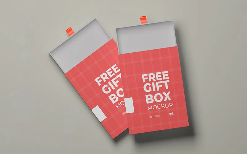 Free Gift Box Mockup 2