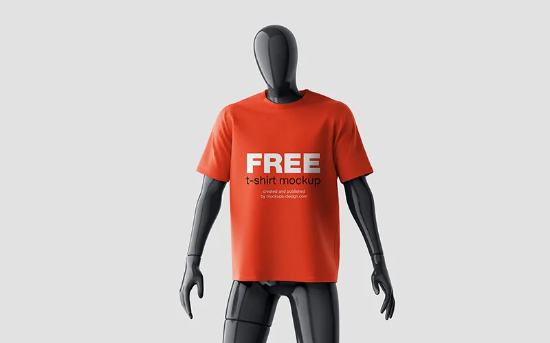 Free T-Shirt Mockup on Mannequin 1