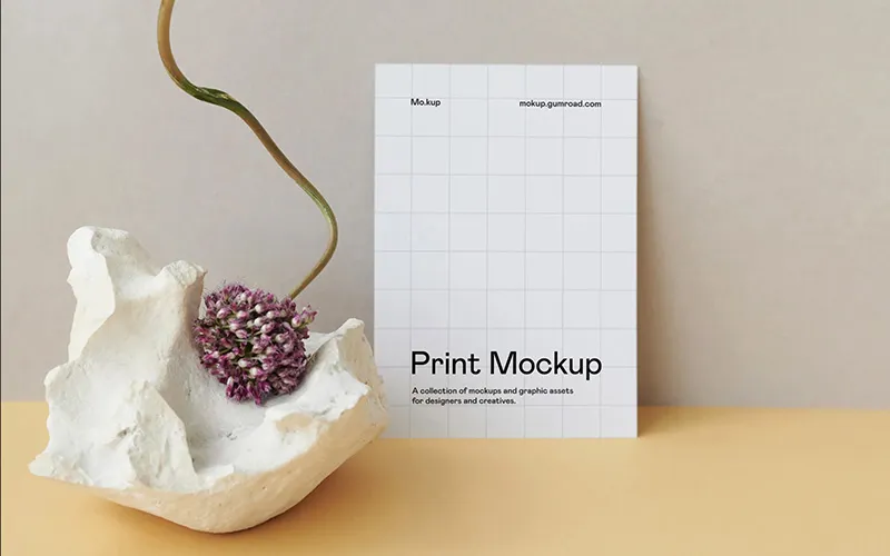 Free Flower Print Mockup