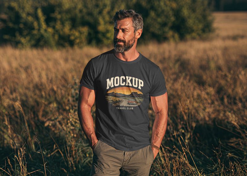 Free Men's T-Shirt Mockup