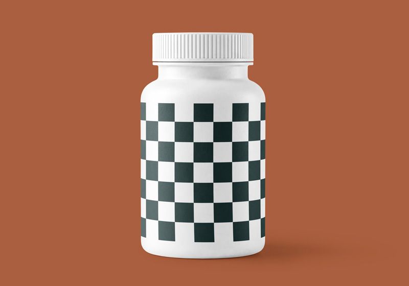 Capsule Medicine Bottle Mockup Easy Edit