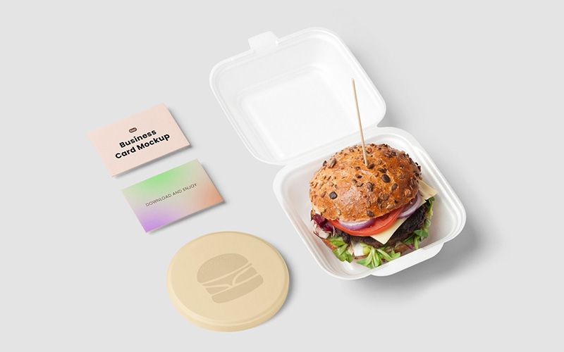Free Business Cards with Coaster Mockup