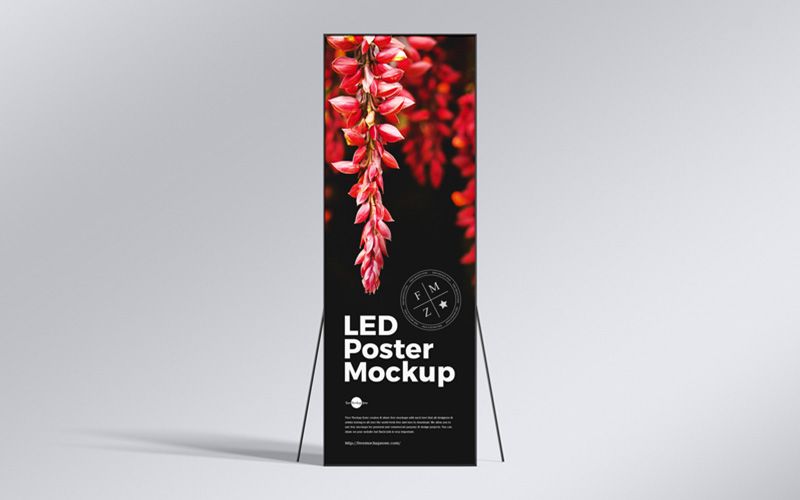 Free LED Poster Mockup