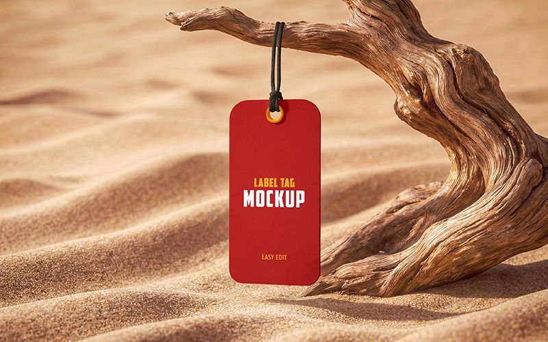 Free Apparel Label Tag Mockup