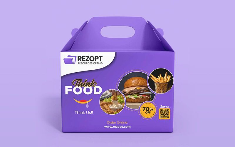 Free Paper Lunch Box Mockup