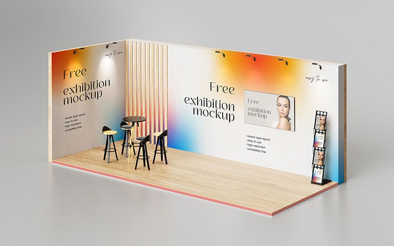 Free Exhibition Stand Mockup 1