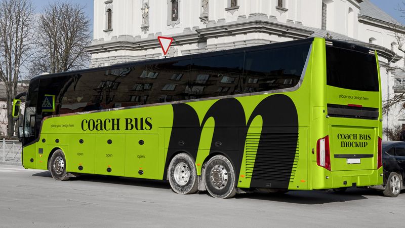 Coach Bus – Free Mockup PSD 2