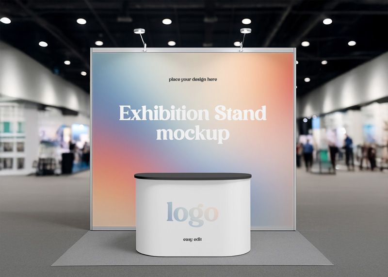 Free Exhibition Stand Mockup