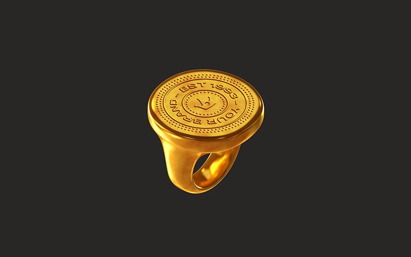 Free Golden Ring Mockup