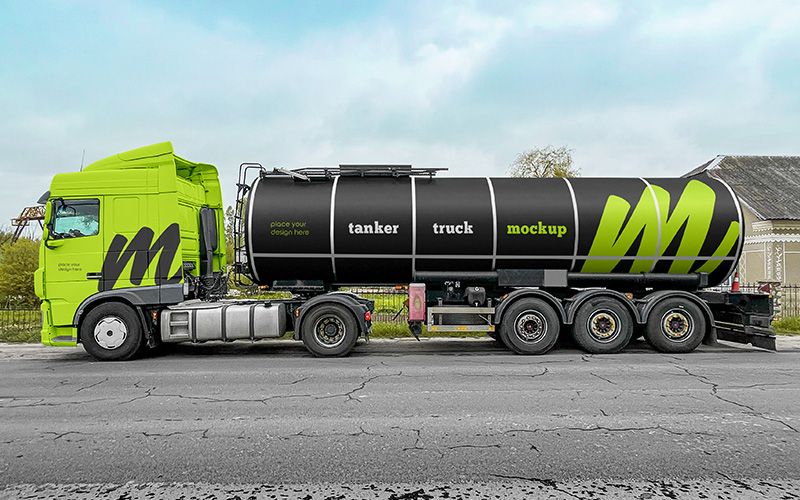 Tanker Truck – Free Mockup PSD