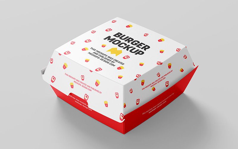 Free Burger Box Mockup 1