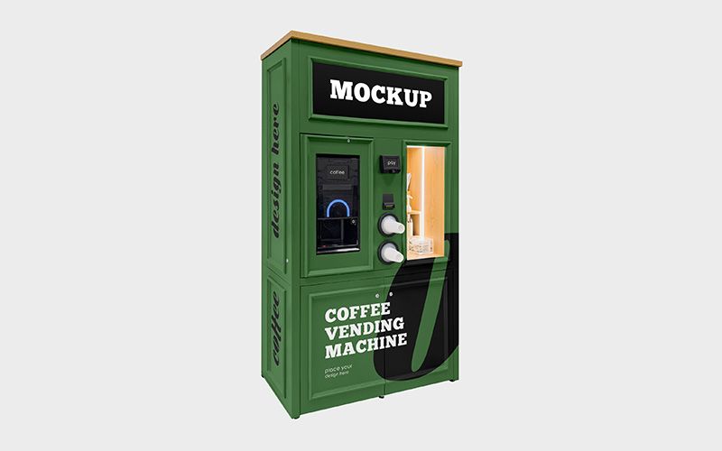 Coffee Vending Machine – 2 Free Mockups PSD 2