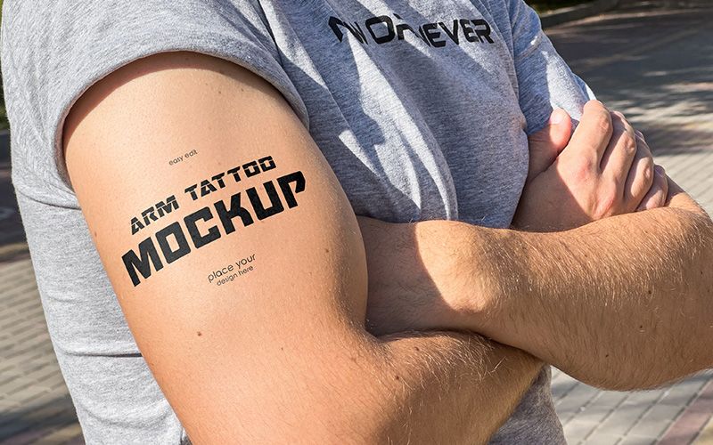 Arm Tattoo – Free Mockup PSD
