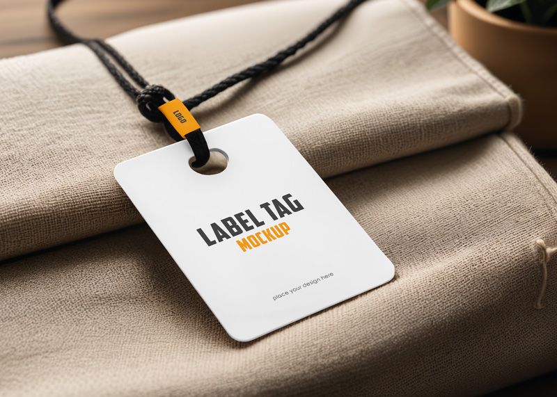 Free Branding Label Tag Mockup