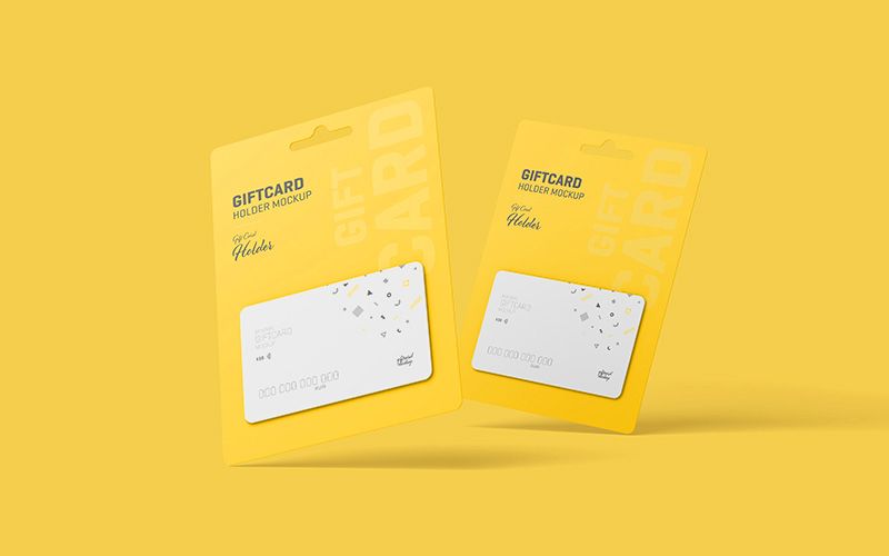 Free Gift Card with Card Holder Mockup 3