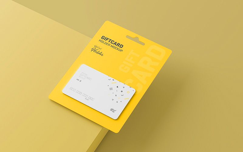 Free Gift Card with Card Holder Mockup 4