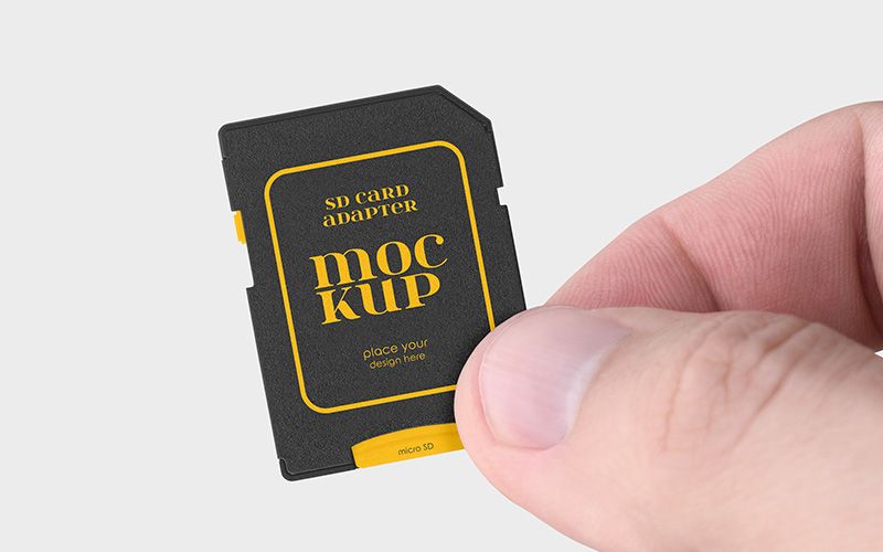 Free SD Card Adapter Mockup Set 4