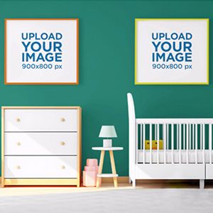 small_mockup-featuring-two-squared-sized-art-prints-in-a-baby-room
