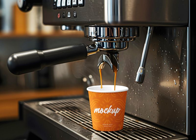 Free Paper Disposable Coffee Cup Mockup
