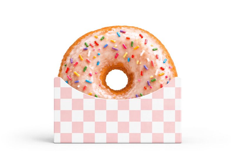 Free Donut With Holder Mockup Easy Edit